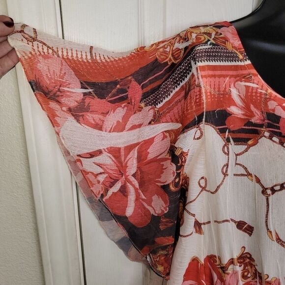 Style & Co floral studded bohemian peasant top size 1x - Picture 3 of 6